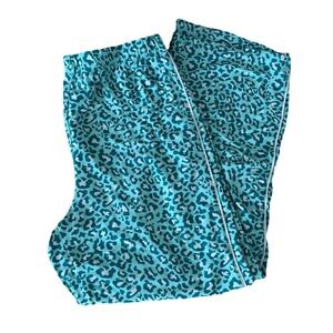 New Directions Belk Turquoise Leopard Print Lounge Pants